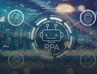 Robotic process automation workflow diagram