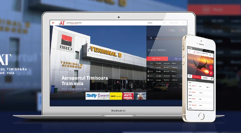 Timisoara Airport website and mobile application